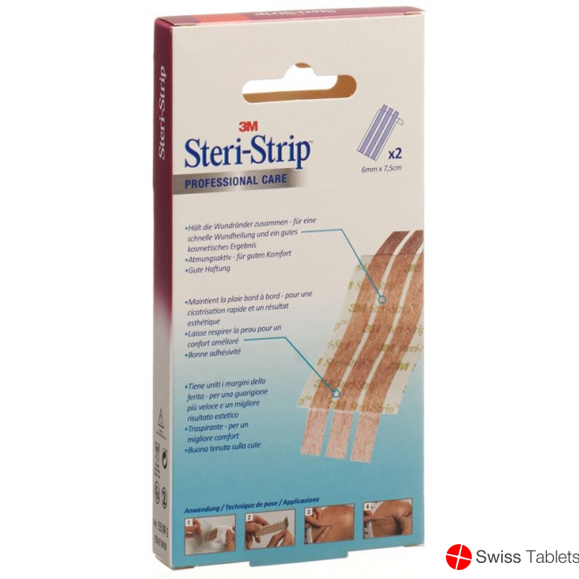 3M Steri Strip Elastisch 6x75mm Beige 2x 3 Stück buy online