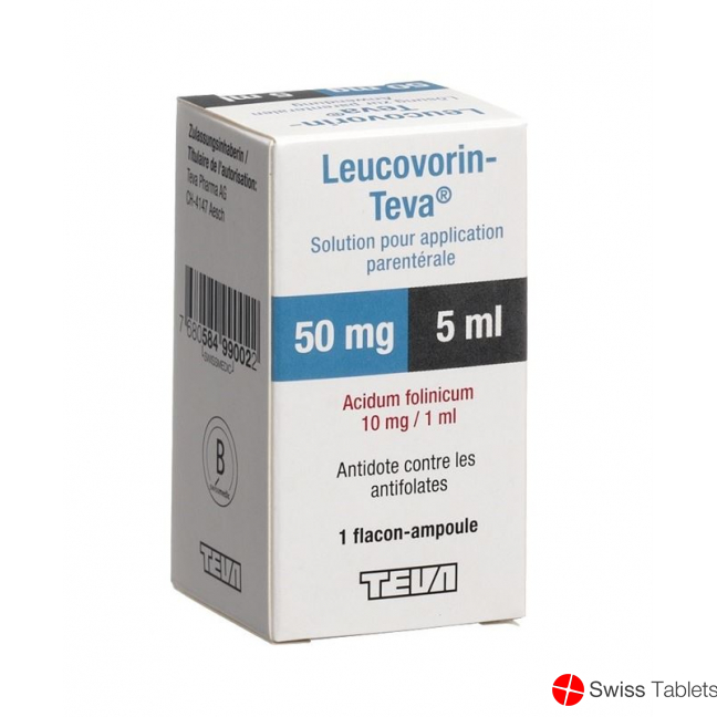 Leucovorin Teva Injektionslösung 50mg/5ml Durchstechflasche 5ml buy online