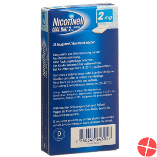 Nicotinell Cool Mint 2mg 24 Kaugummi