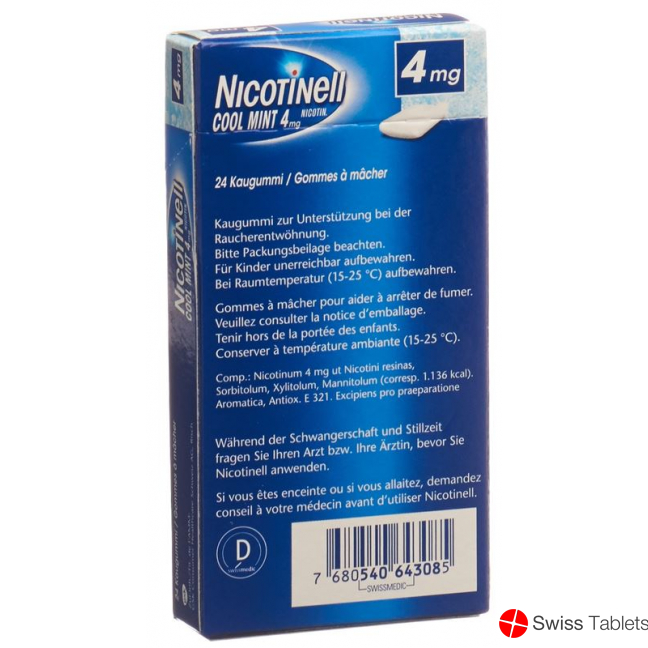 Nicotinell Cool Mint 4mg 24 Kaugummi buy online