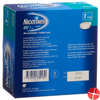 Nicotinell Lutschtabletten 1mg Mint 204 Stück