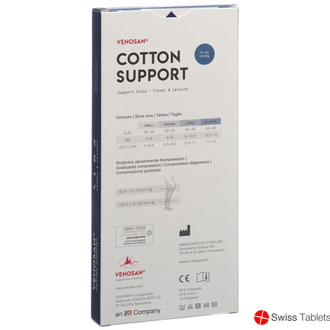 Venosan Cotton A-d Support Socks S Navy 1 Paar buy online