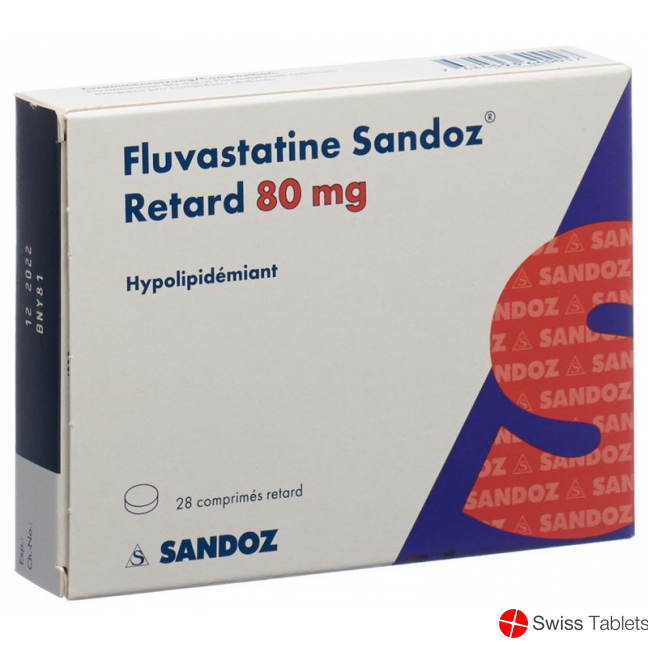 Fluvastatin Sandoz Retard Filmtabletten 80mg 28 Stück buy online