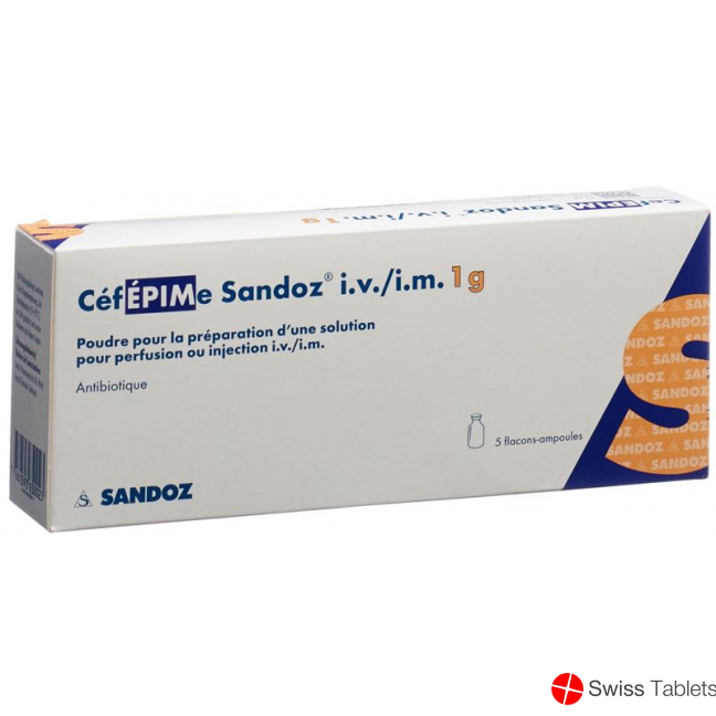 Cefepim Sandoz Trockensubstanz 1g Durchstechflasche 5 Stück buy online