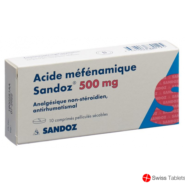 Mefenaminsäure Sandoz 500mg Teilbar 10 Stück buy online