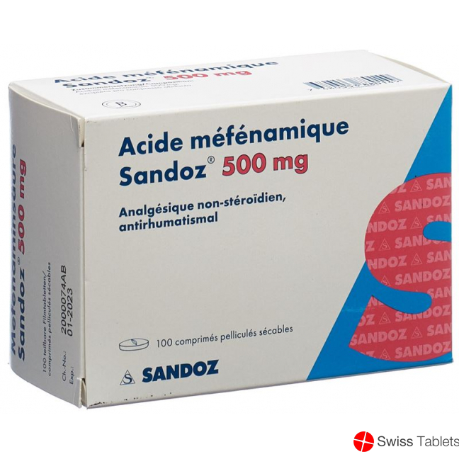 Mefenaminsäure Sandoz 500mg Teilbar 100 Stück buy online