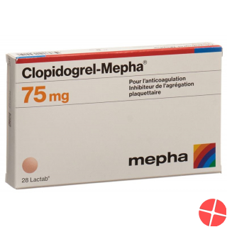 Clopidogrel Mepha Lactabs 75mg 28 Stück