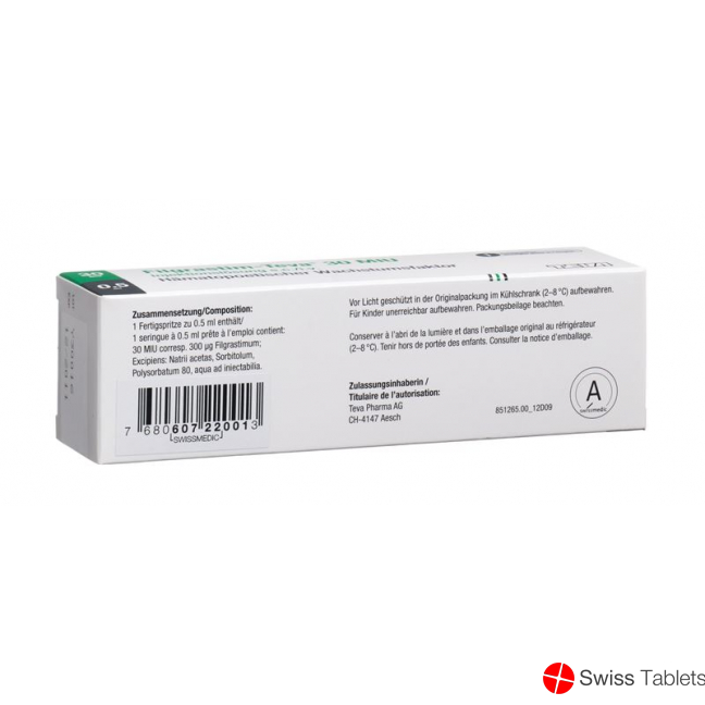 Filgrastim Teva 30 Mio E/0.5ml Fertigspritze 0.5ml buy online Filgrastim Teva 30 Mio E/0.5ml Fertigspritze 0.5ml buy online
