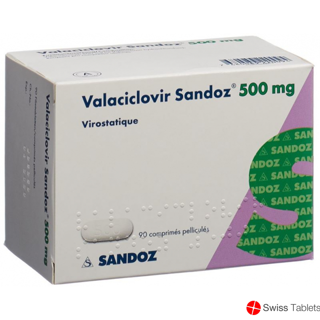 Valaciclovir Sandoz Filmtabletten 500mg 90 Stück buy online
