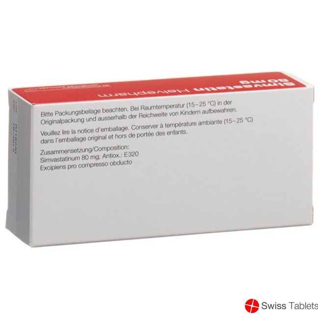 Simvastatin Helvepharm Filmtabletten 80mg 30 Stück buy online