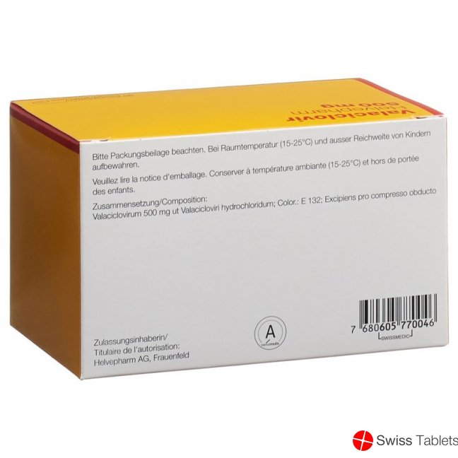 Valaciclovir Helvepharm Filmtabletten 500mg 90 Stück buy online