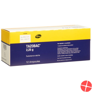 Tazobac Trockensubstanz 2.25g Durchstechflasche 12 Stück