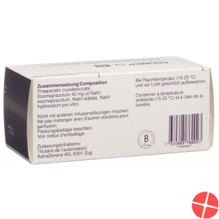 Esomep i.v. Trockensubstanz 40mg Ampullen 10 Stück