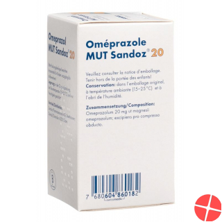 Omeprazol Mut Sandoz Filmtabletten 20mg Dose 100 Stück