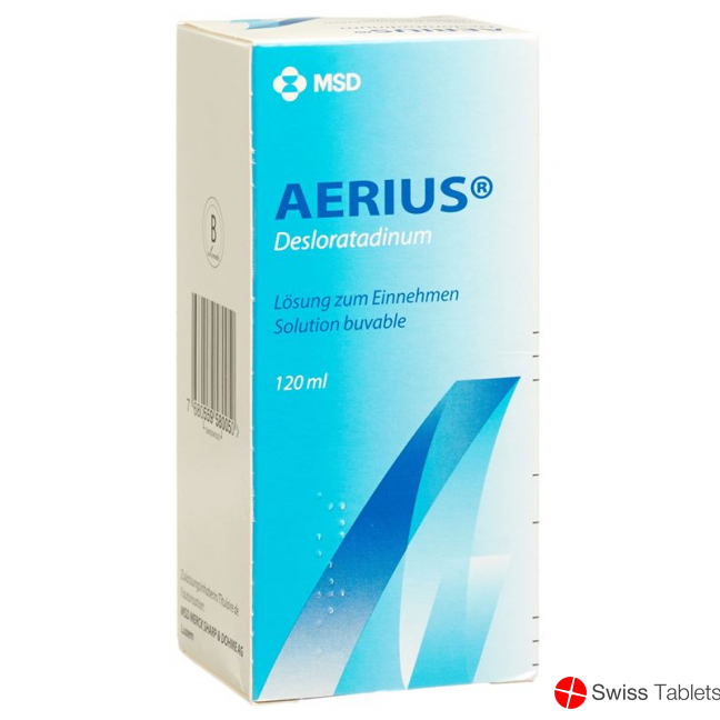 Aerius Loesung Zum Einnehmen 0.5mg/ml 120ml buy online