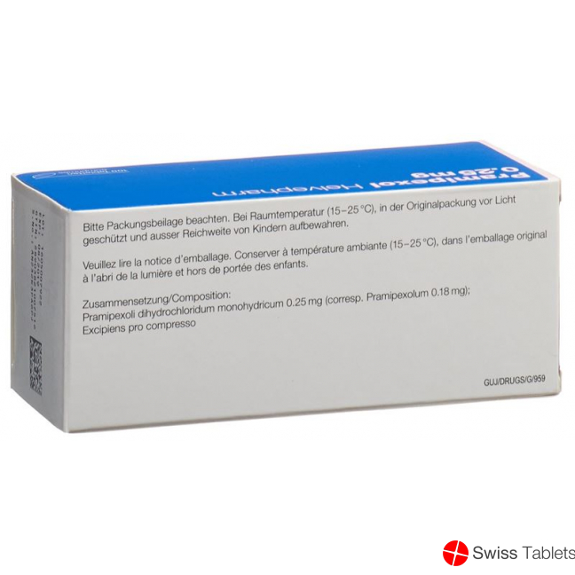 Pramipexol Zentiva Tabletten 0.25mg 100 Stück buy online