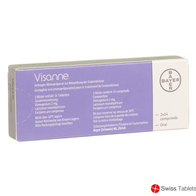 Visanne Tabletten 2mg 28 Stück buy online
