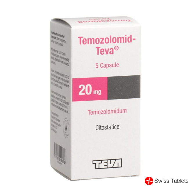 Temozolomid Teva Kapseln 20mg 5 Stück buy online