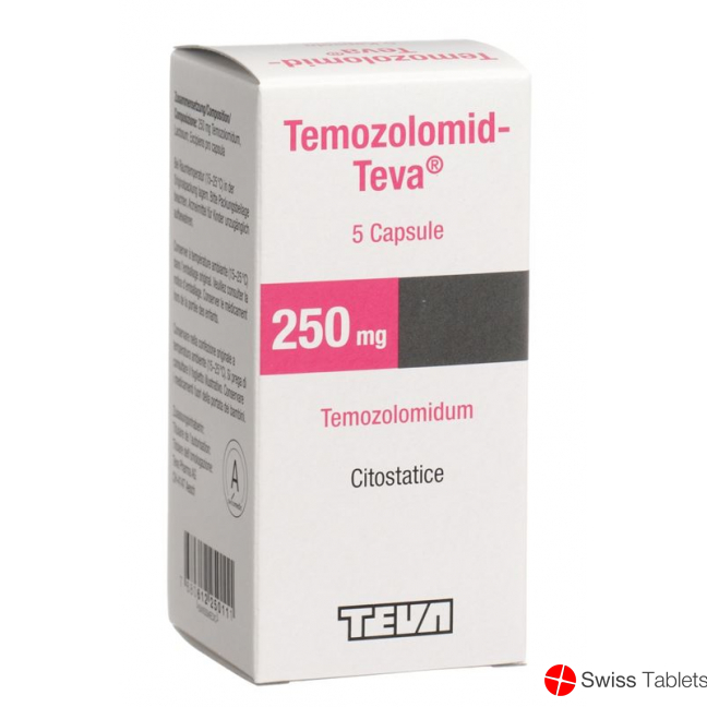Temozolomid Teva Kapseln 250mg 5 Stück buy online