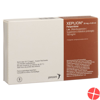 Xeplion Injektionssuspension 25mg/0.25ml Fertigspritze 0.25ml Xeplion Injektionssuspension 25mg/0.25ml Fertigspritze 0.25ml