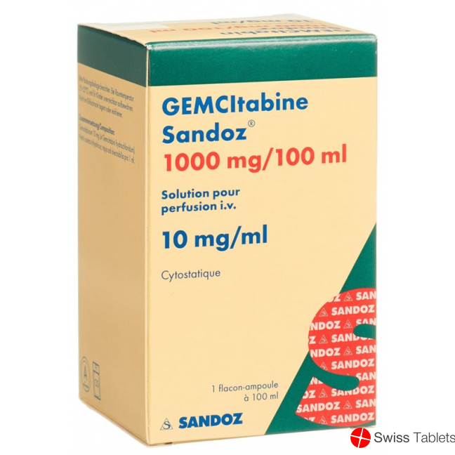 Gemcitabin Sandoz Infusionslösung 1000mg/100ml Durchstechflasche buy online