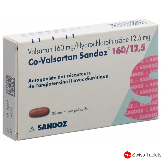 Co Valsartan Sandoz Filmtabletten 160/12.5 28 Stück buy online