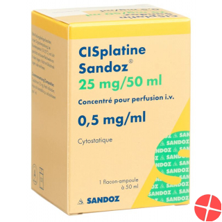 Cisplatin Sandoz 25mg/50ml Durchstechflasche 50ml