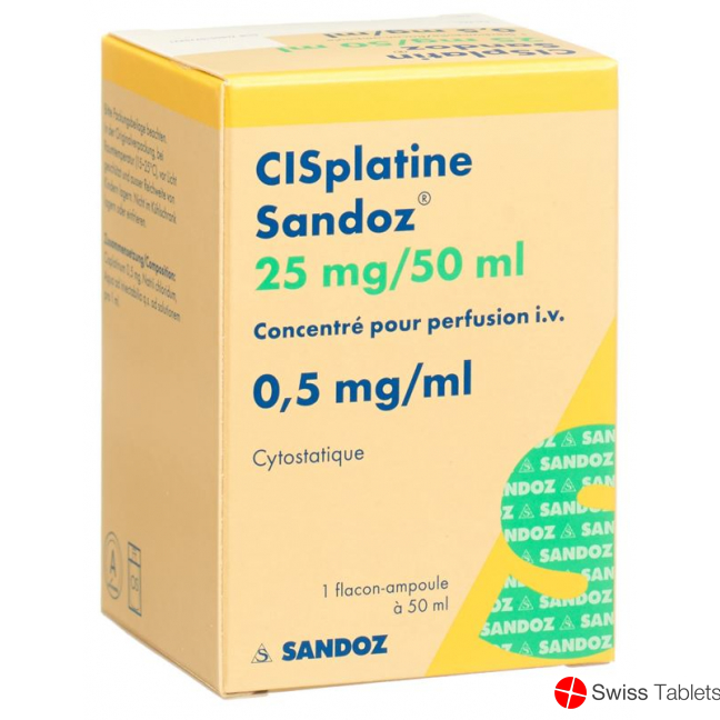 Cisplatin Sandoz 25mg/50ml Durchstechflasche 50ml buy online