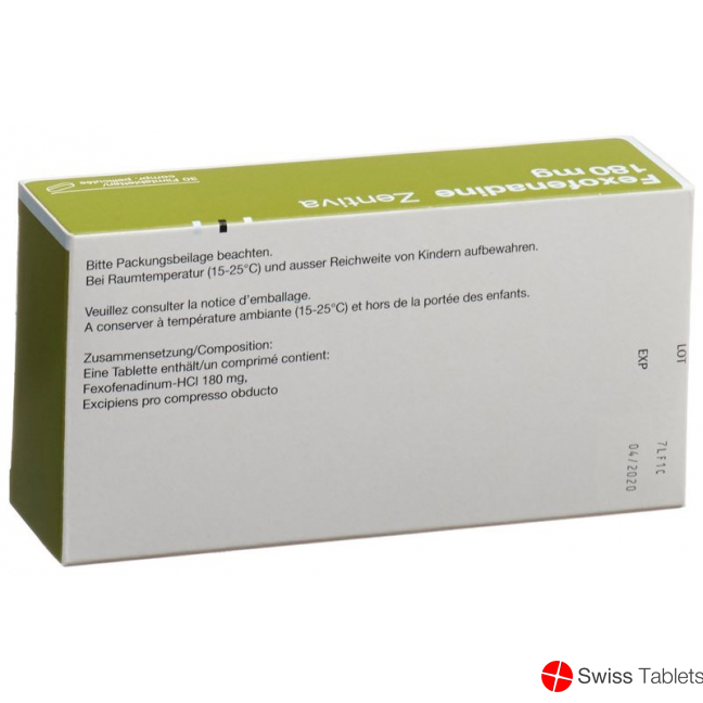 Fexofenadine Zentiva Filmtabletten 180mg 30 Stück buy online