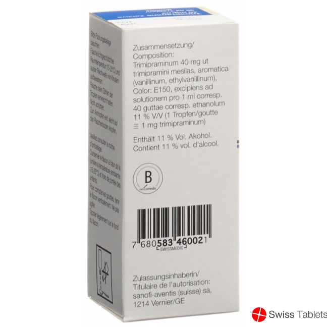 Trimipramine Zentiva Tropfen 40mg/ml 30ml buy online Trimipramine Zentiva Tropfen 40mg/ml 30ml buy online