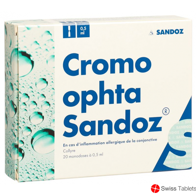 Cromo Ophta Sandoz 20mg/ml 20 Monodosen 0.5ml buy online