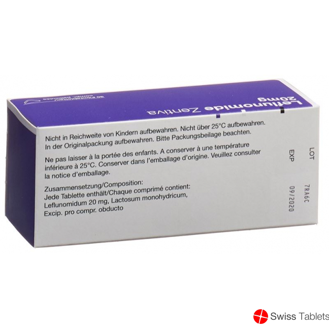 Leflunomide Zentiva Filmtabletten 20mg 30 Stück buy online