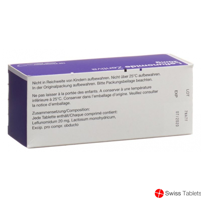 Leflunomide Zentiva Filmtabletten 20mg 100 Stück buy online