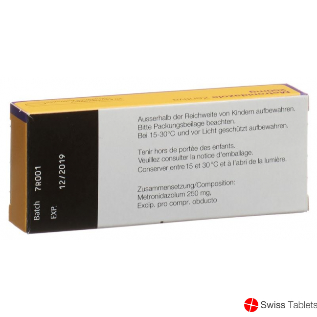 Metronidazole Zentiva Filmtabletten 250mg 20 Stück buy online