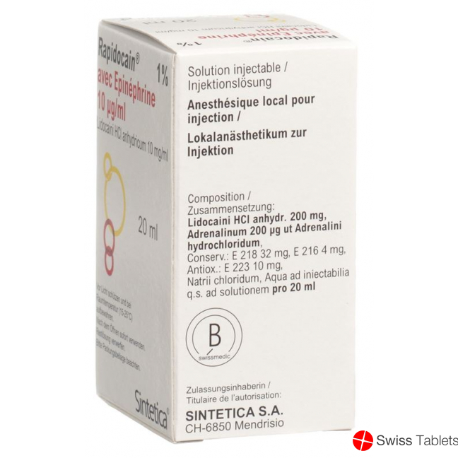 Rapidocain 1% + Epin 10mcg/ml Vial 20ml buy online Rapidocain 1% + Epin 10mcg/ml Vial 20ml buy online