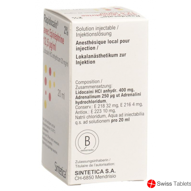 Rapidocain 2% + Epin 12.5mcg/ml Vial 20ml buy online Rapidocain 2% + Epin 12.5mcg/ml Vial 20ml buy online
