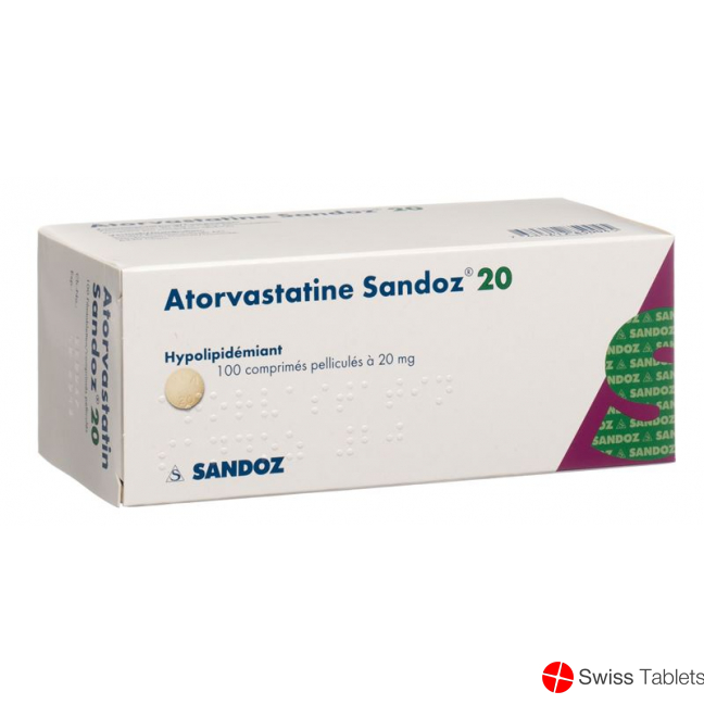 Atorvastatin Sandoz Filmtabletten 20mg 100 Stück buy online Atorvastatin Sandoz Filmtabletten 20mg 100 Stück buy online