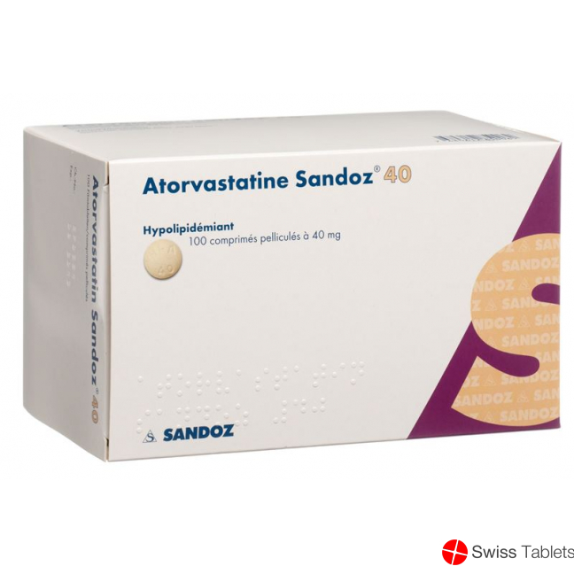 Atorvastatin Sandoz Filmtabletten 40mg 100 Stück buy online Atorvastatin Sandoz Filmtabletten 40mg 100 Stück buy online