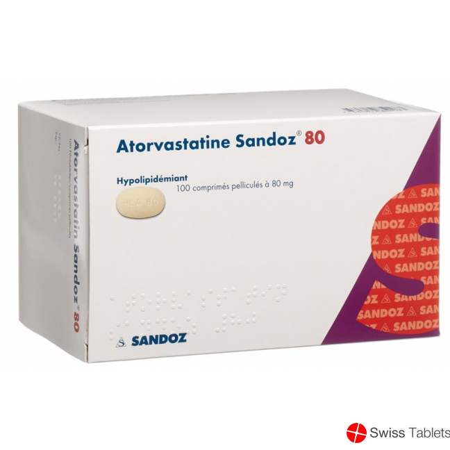 Atorvastatin Sandoz Filmtabletten 80mg 100 Stück buy online Atorvastatin Sandoz Filmtabletten 80mg 100 Stück buy online