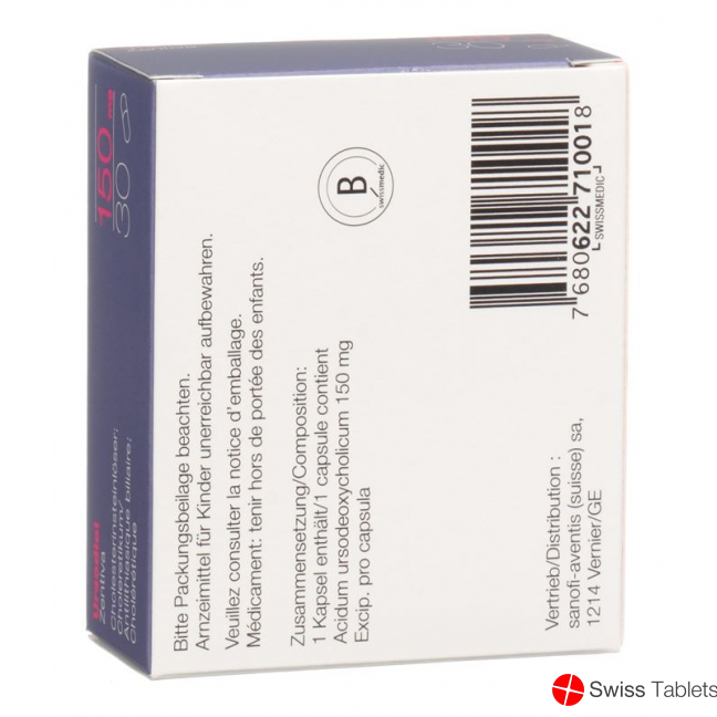 Ursodiol Zentiva Kapseln 150mg 30 Stück buy online