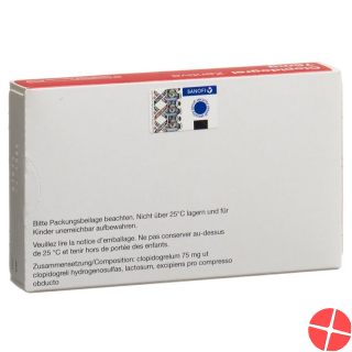 Clopidogrel Zentiva Filmtabletten 75mg 28 Stück