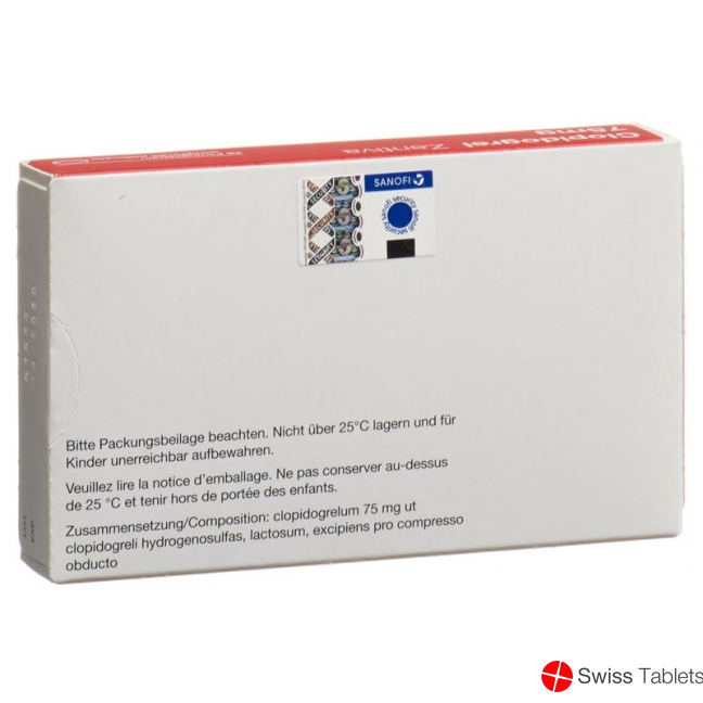 Clopidogrel Zentiva Filmtabletten 75mg 28 Stück buy online