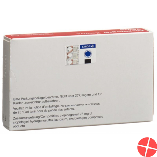 Clopidogrel Zentiva Filmtabletten 75mg 84 Stück