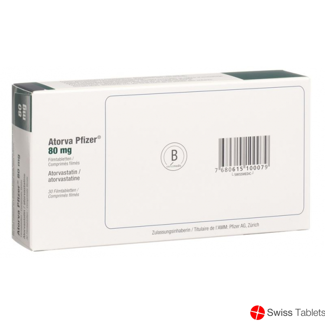 Atorva Pfizer Filmtabletten 80mg 30 Stück buy online