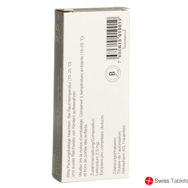 Letrozol Helvepharm Filmtabletten 2.5mg 30 Stück buy online