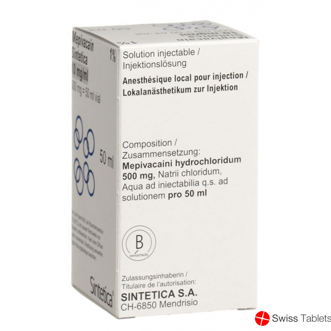 Mepivacain Sintetica Injektionslösung 1% Vial 50ml buy online