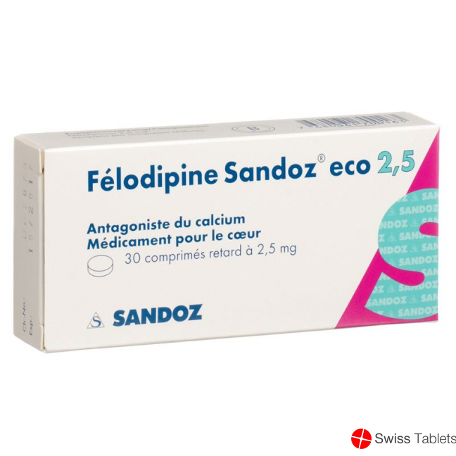 Felodipin Sandoz Eco Retard Tabletten 2.5mg 30 Stück buy online