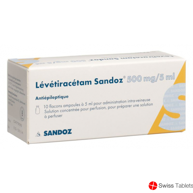 Levetiracetam Sandoz 500mg/5ml i.v. 10 Vial 5ml buy online