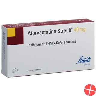 Atorvastatin Streuli Filmtabletten 40mg 30 Stück