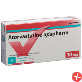Atorvastatin Axapharm Filmtabletten 10mg 30 Stück Atorvastatin Axapharm Filmtabletten 10mg 30 Stück